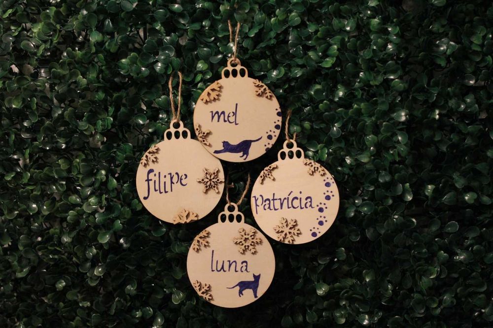 Bolas de Natal personalizáveis