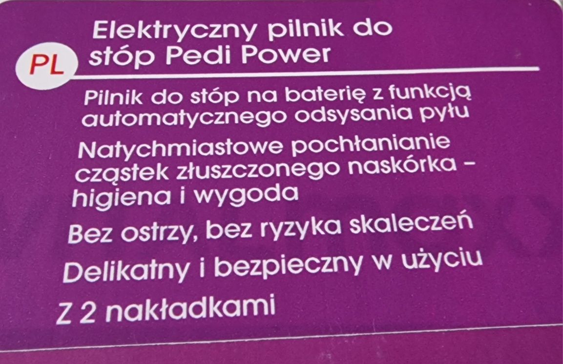 Pilnik elektryczny do stóp