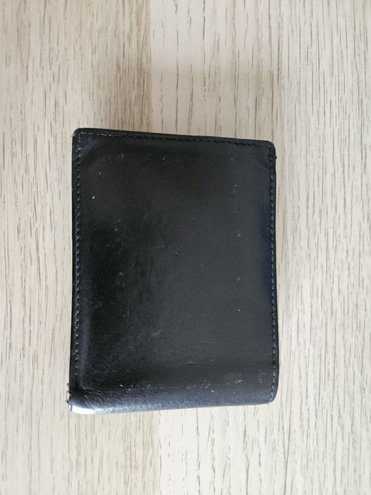 Carteira homem mp pele preta couro cabedal