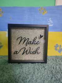 Золотистая шкатулка "Make a Wish"