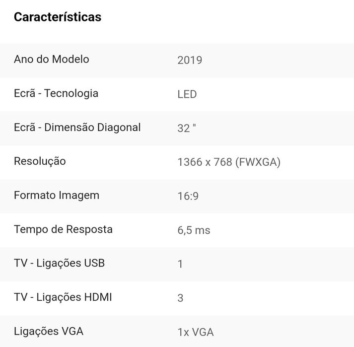 TV Silver 32" HD 81cm - Preto