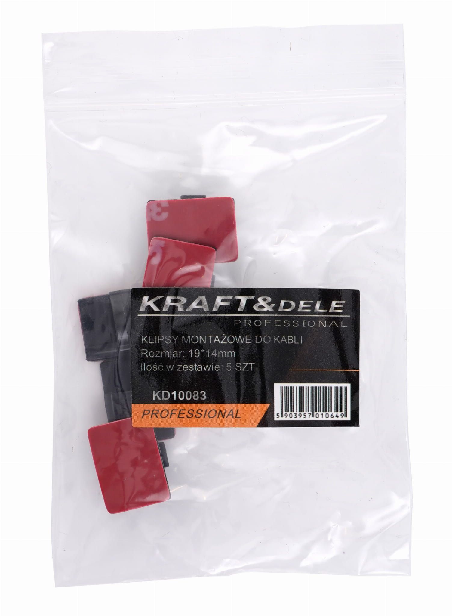 Klipsy montażowe do kabli 5el. KD10083