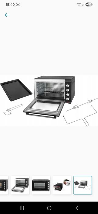 Piekarnik Elektryczny 60L 2000W timer termostat rożen termoobieg grill