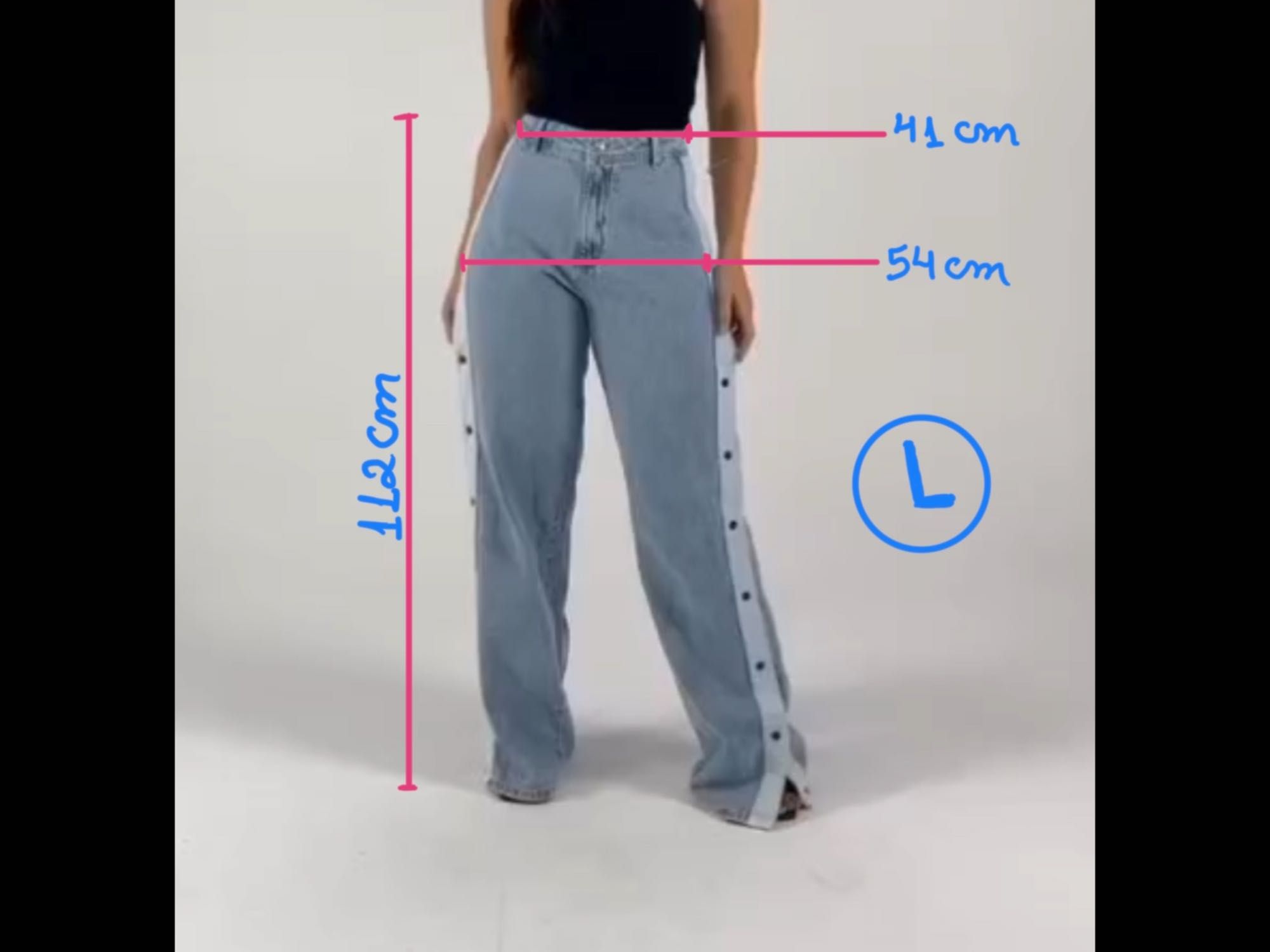 Calças novas Jeans Wid Leg modelagem brasileira M, L, e XL