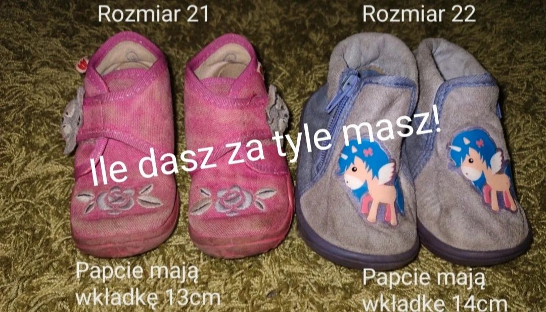 Papcie dziewczęce.