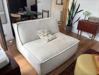Kompaktowy moduł sofy Adriana Furniture len kremowa
