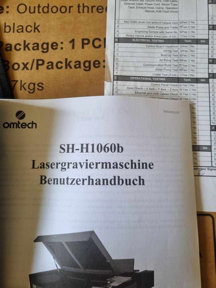 Maszyna do grawerowania laserowego CO2 Omtech 100W