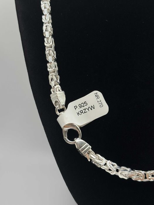 Piękny Nowy Srebrny Rodowany Łańcuszek P. 925, W. 51,60g, NR 270 KRZY