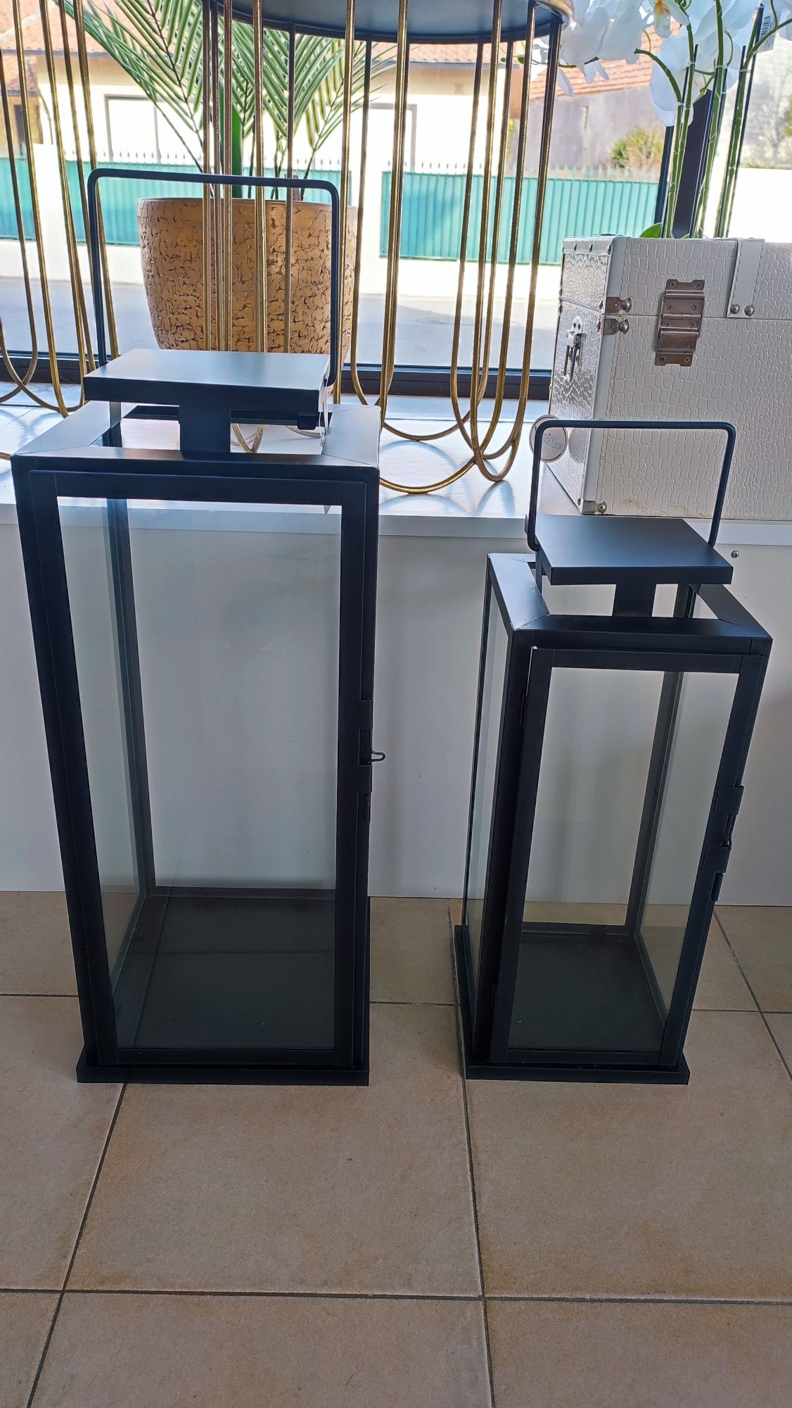 Conjunto de Lanternas de Decoração 48cm e 60cm ( Novo )