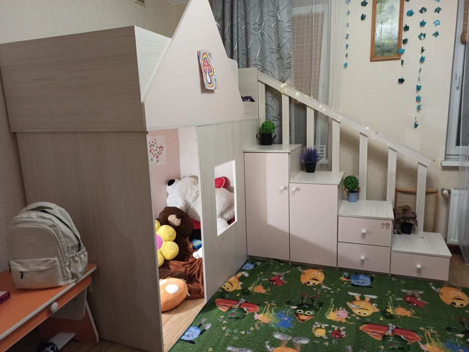 Дитяче ліжко з матрацом ліжко для дівчинки для дитини ліжко-будиночок