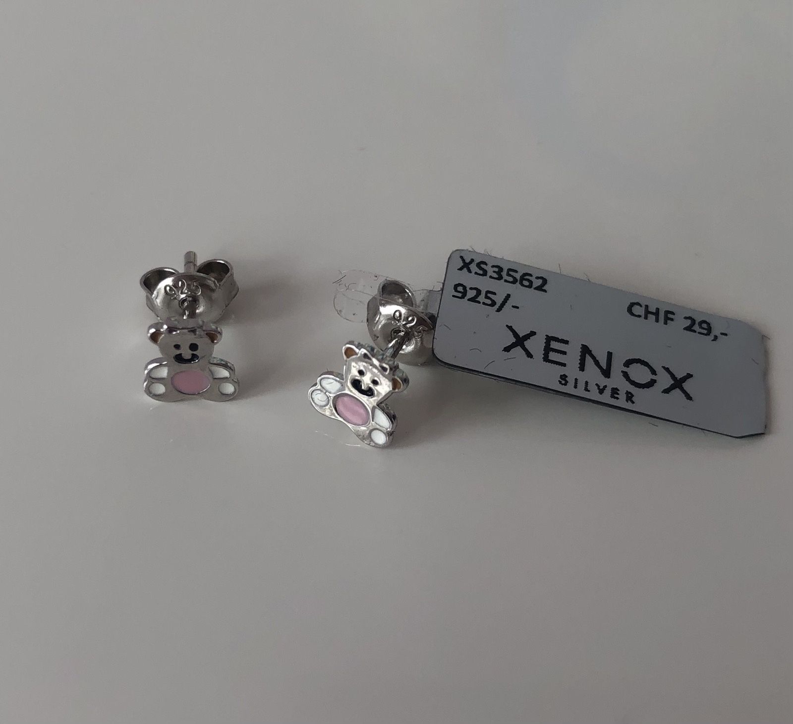 Дитячі срібні  сережки Xenon, Австрія , Kitty,  Teddy, ромашка