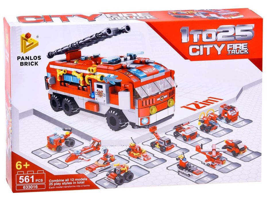 Klocki Auto Straż pożarna 12w1 561 ele ZA3443