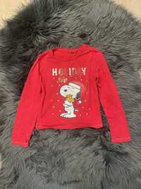 Koszulka Snoopy Coolclub świąteczna czerwona Holiday r.104