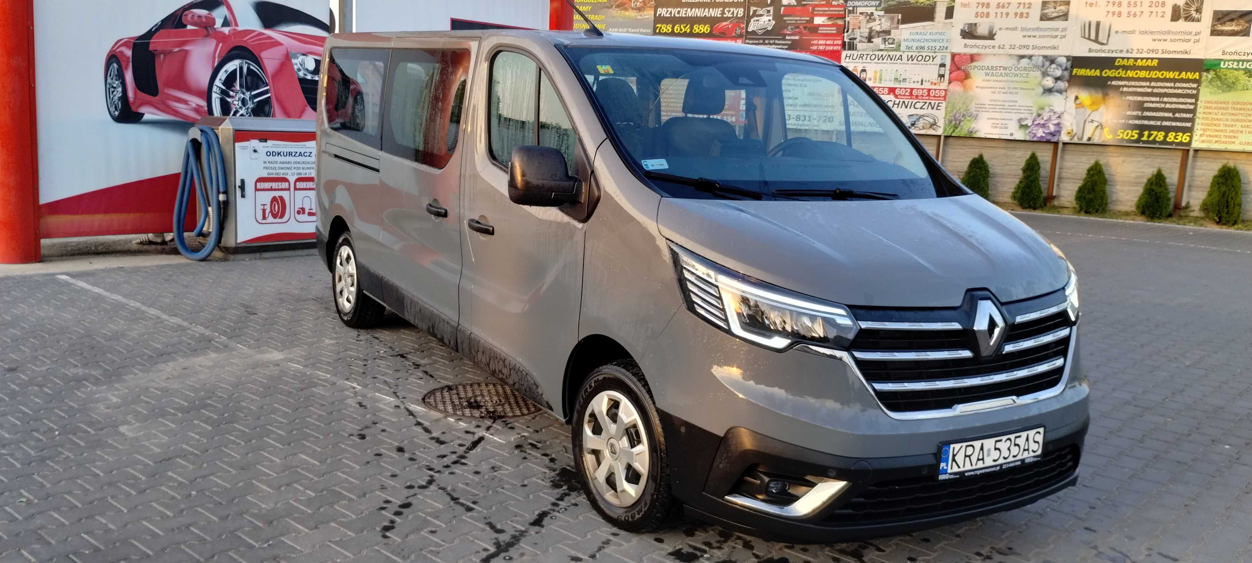 Renault Trafic 9 osobowy na wynajem także z kierowcą Wolne terminy MAJ