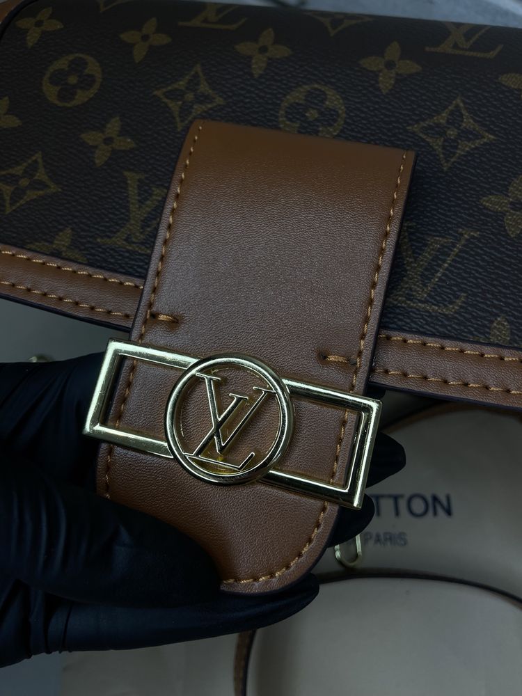 Кожаная сумка Louis Vuitton, шкіряна сумка клатч луі вітон, премиум