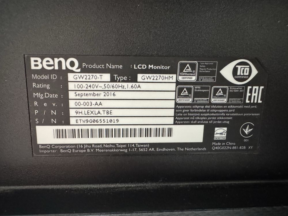 Monitor Benqu GW2270HM