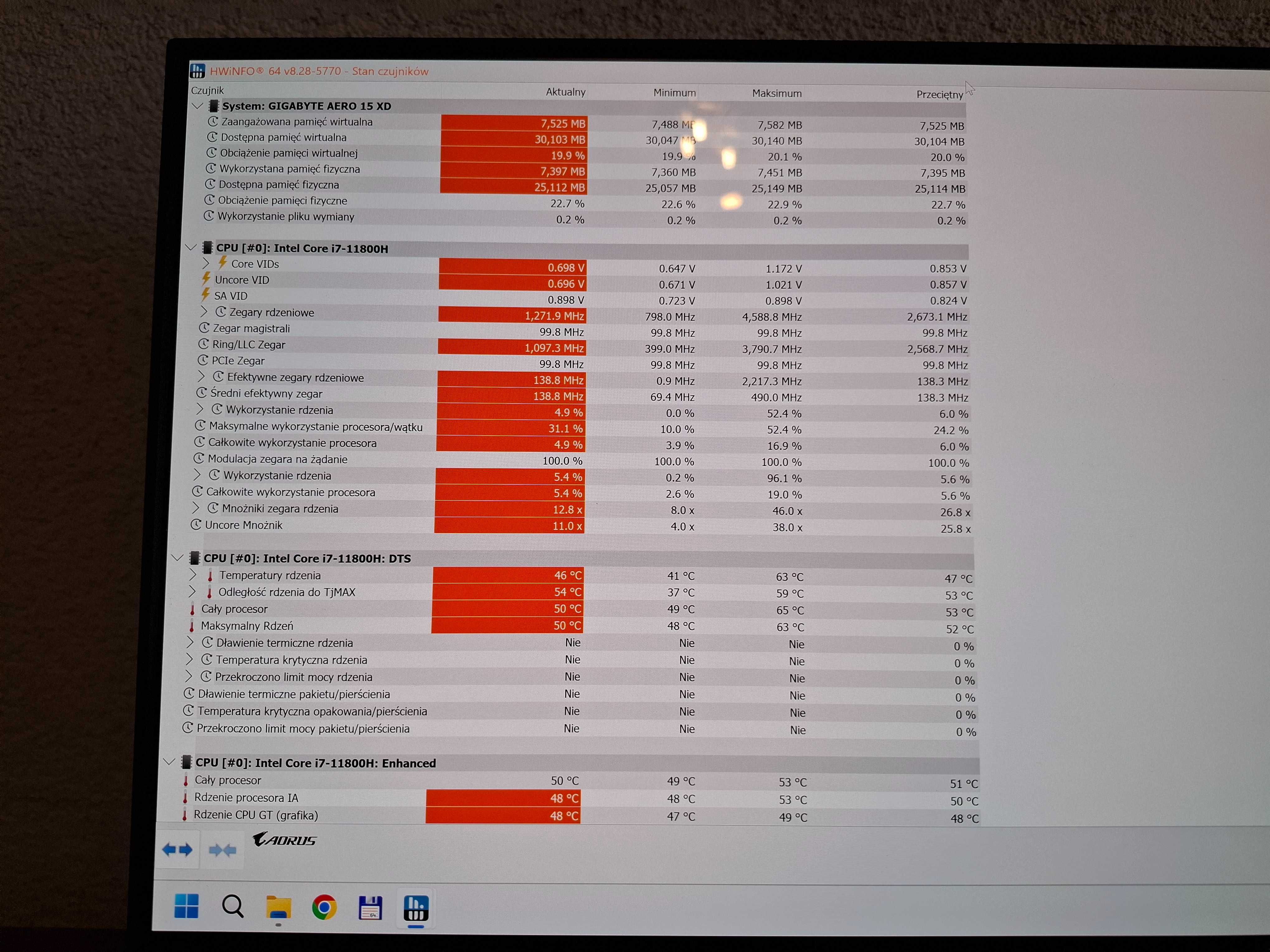 Gigabyte AERO 15 OLED i7-11800H/32GB/1TB/W10P RTX3070 - STAN IDEALNY