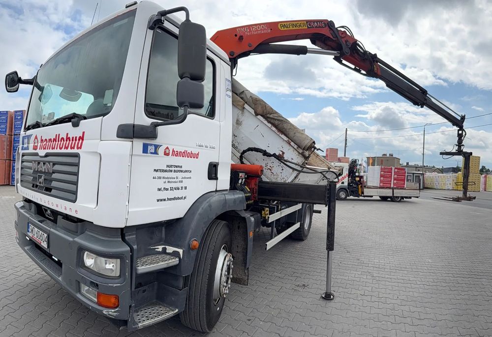 MAN TGM  18.330 TGM wywrotka 3-str. z HDS PALFINGER 12001 udźwig 6100kg