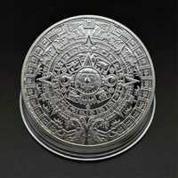 Moneta Kalendarz Majów w kolorze srebrnym.