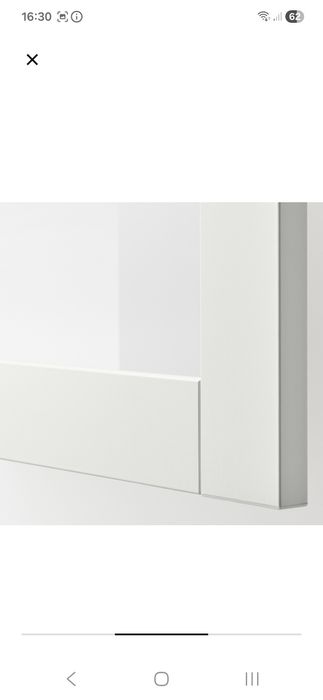 Drzwi do szafki Besta Ikea SINDVIK 60x64 2 szt szklane, białe