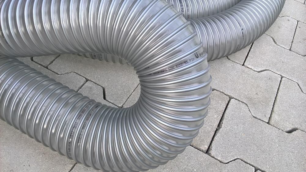 Wąż do trocin poliuretanowy odciąg, wyciąg, różne średnice