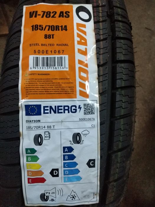 Nowe całoroczne opony Ovation 185/70R14. MONTAŻ GRATIS !!!