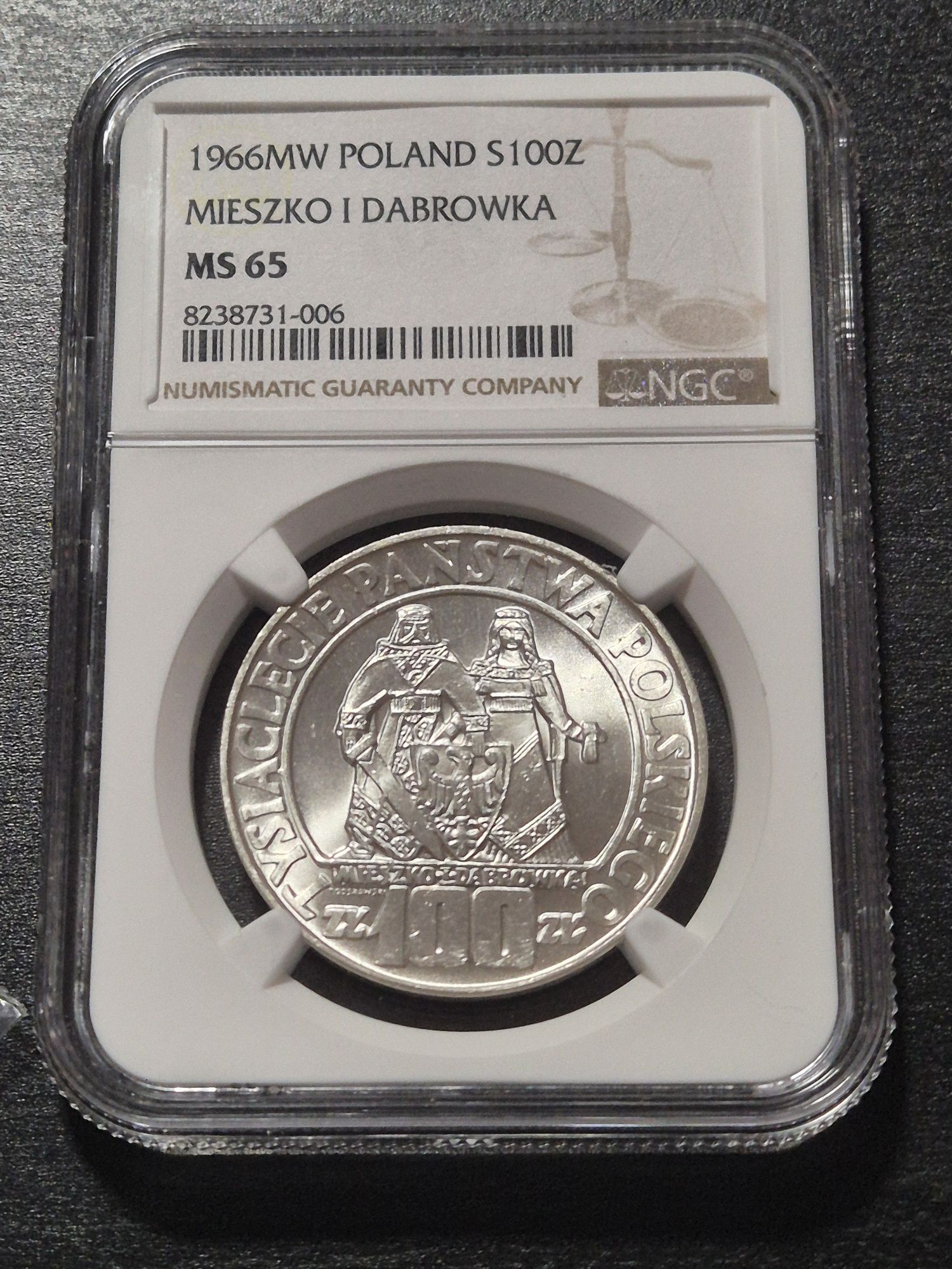 Moneta Mieszko I Dąbrówka MS 65