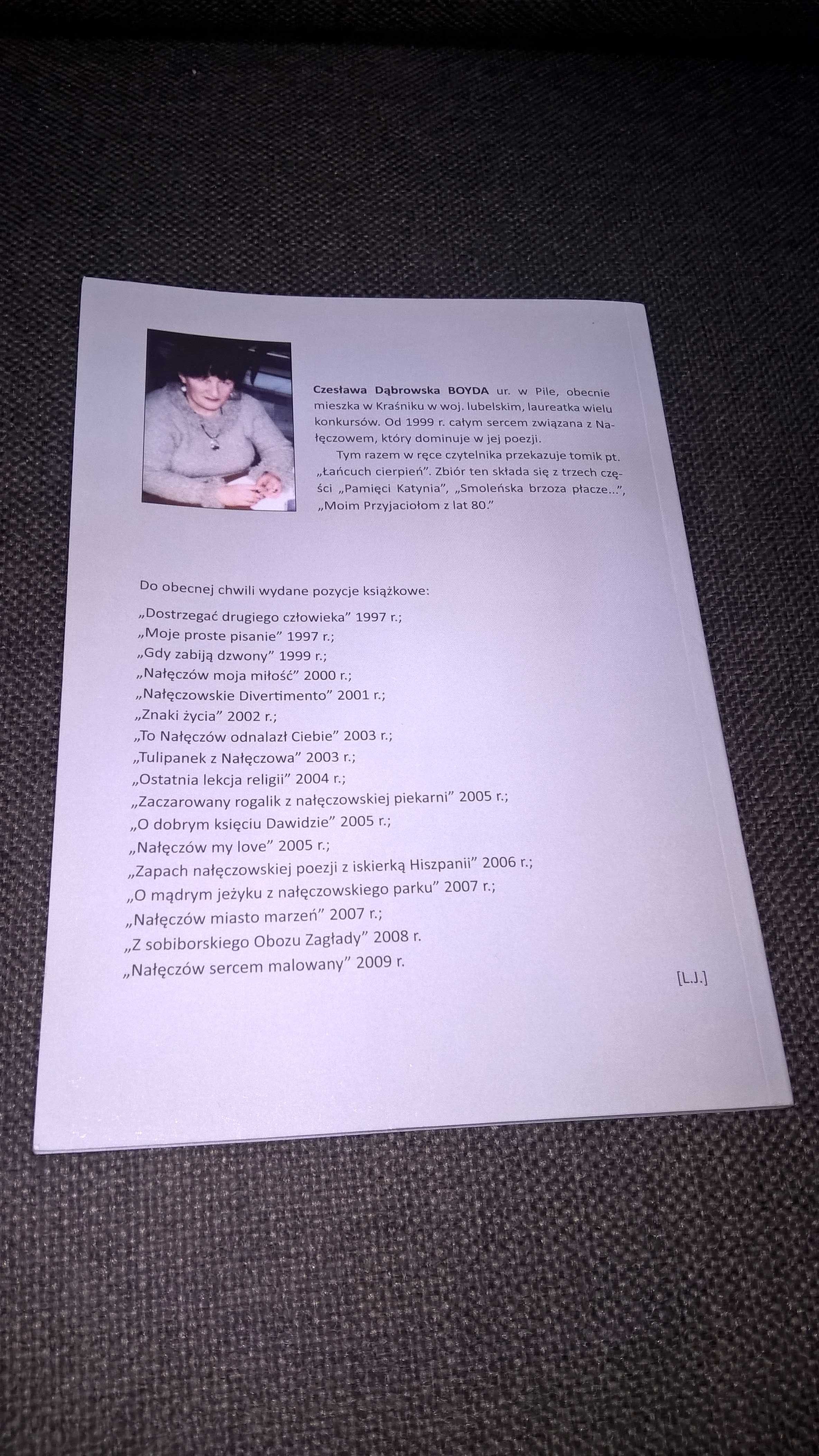 Łańcuch cierpień Czesława Dąbrowska Boyda (jak nowa)