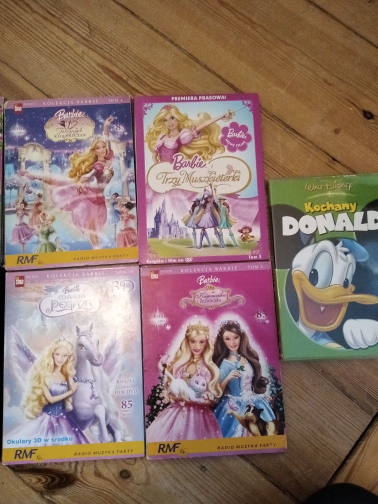 Kolekcja bajki DVD Barbie 8 płyt plus gratis