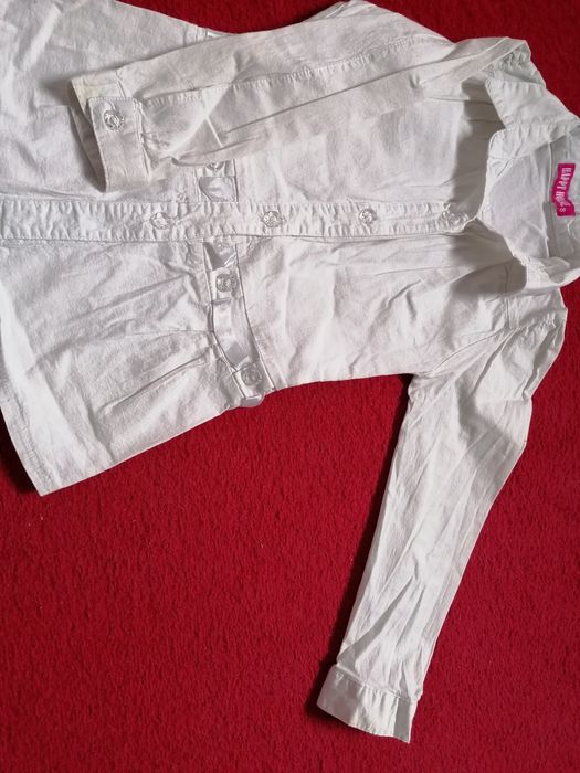 Biała koszula tunika roz 122/128 (8 lat)