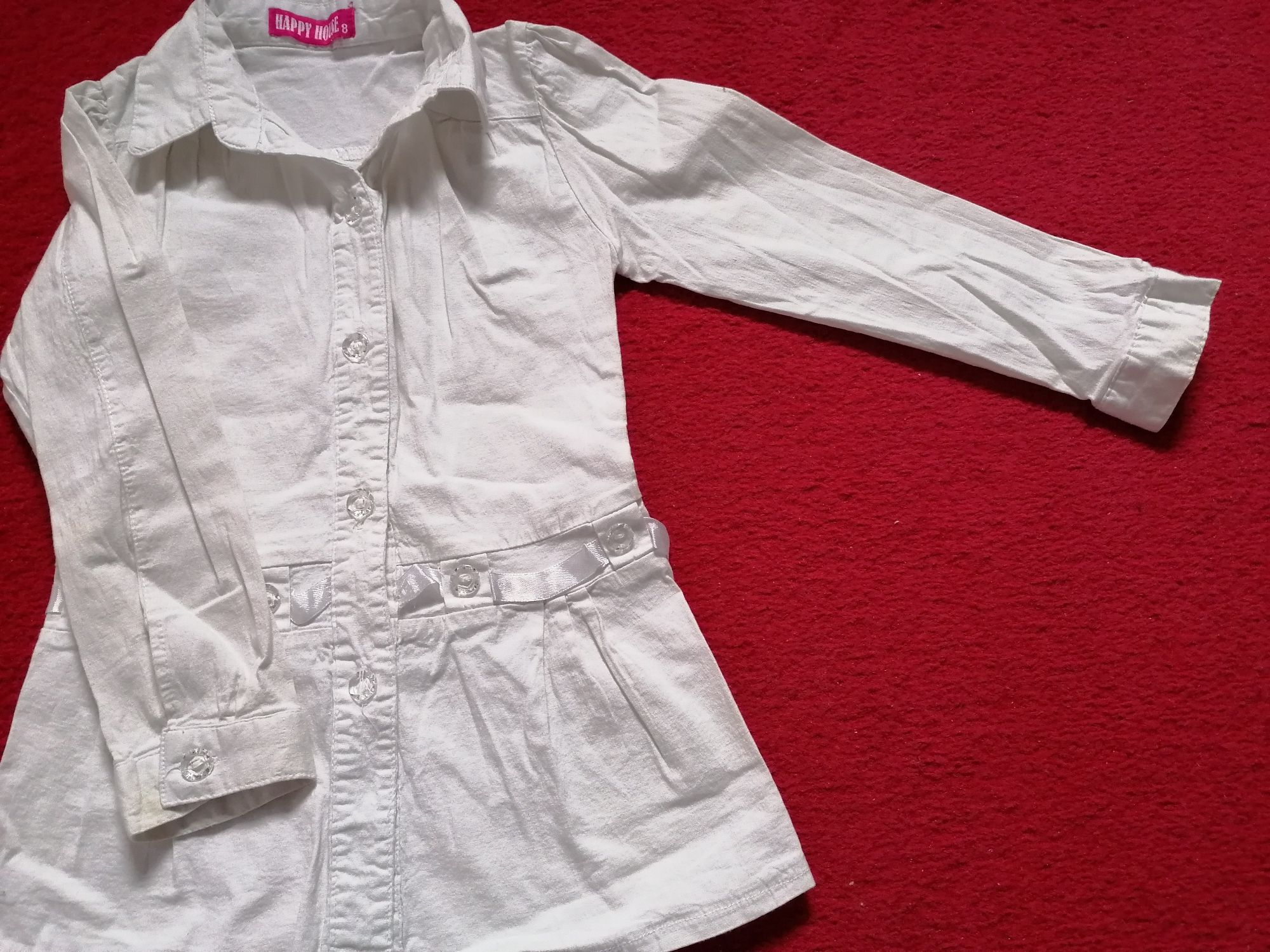 Biała koszula tunika roz 122/128 (8 lat)