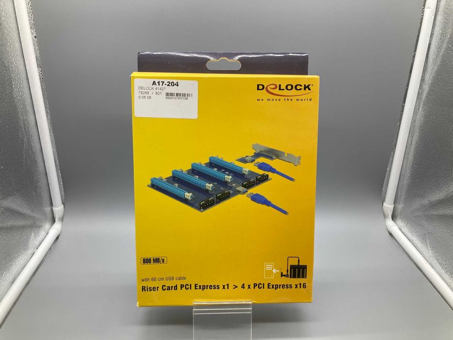Райзер-карта Delock PCI Express x1 > 4 x PCIe x16 с USB-кабелем 60 см