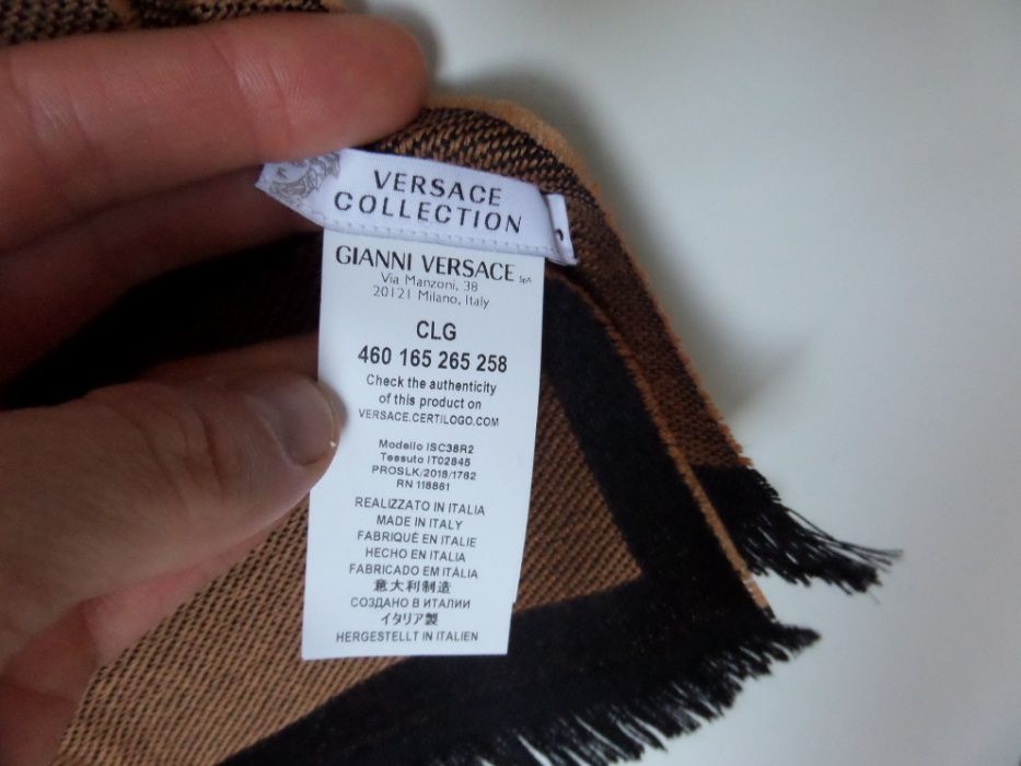 SZALIK GIANNI VERSACE Nowa Kolekcja Nowy 100% oryginał Made in Italy !