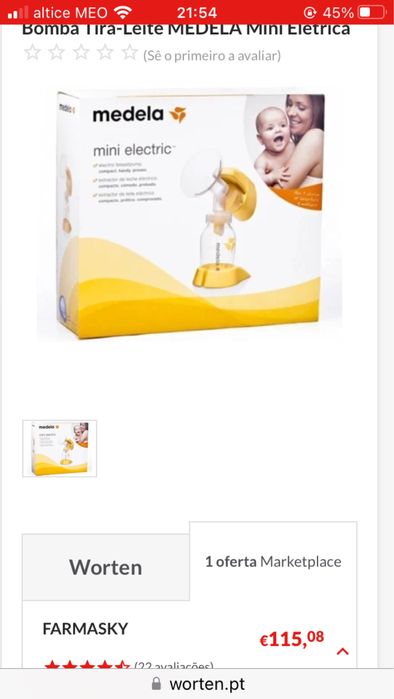 Bomba eletrica para lactentes