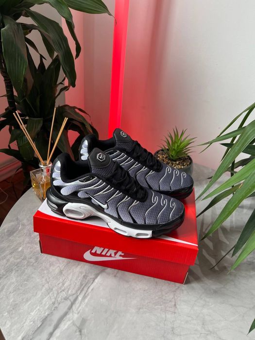 Nike Air Max Plus Black White Gradient, Найк TN у сірому кольрі
