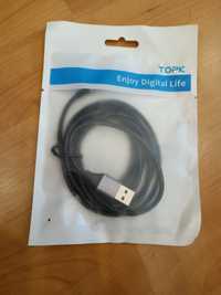Kabel mikro USB Typ C 3A 2m TOPK