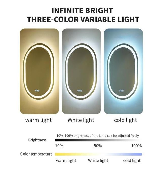 Lustro LED do łazienki przedpokoju