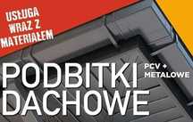 Podbitka dachowa metalowa i plastikowa