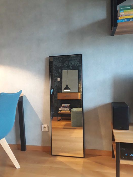 Lustro 40x160cm czarna rama, styl skandynawski, loft, nowoczesne