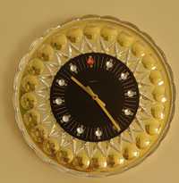 Zegar ścienny Art Deko szklany z kryształami