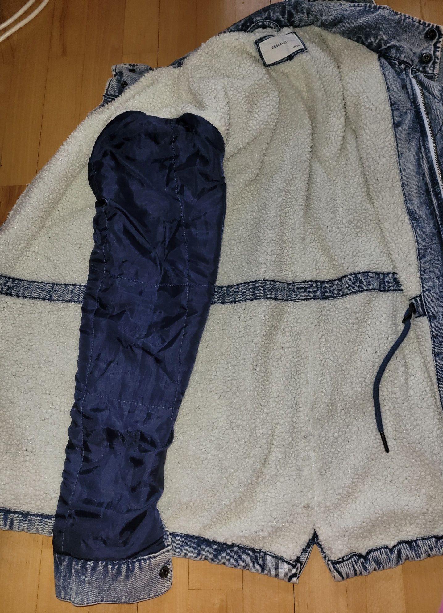 Ocieplana jeansowa parka Reserved,  164