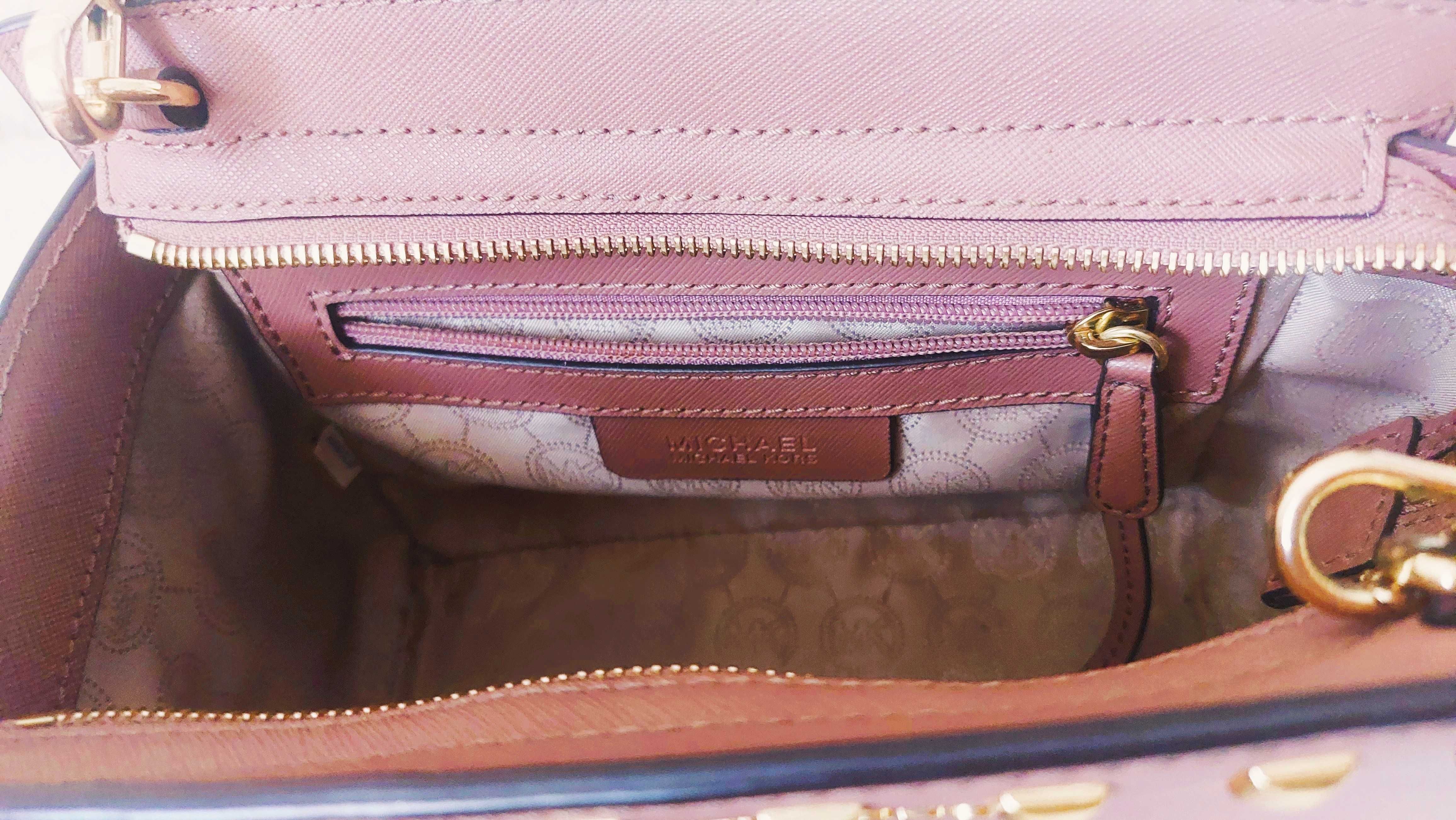 Michael Kors "Selma" Medium Dusty Pink torba listonoszka jak nowa!