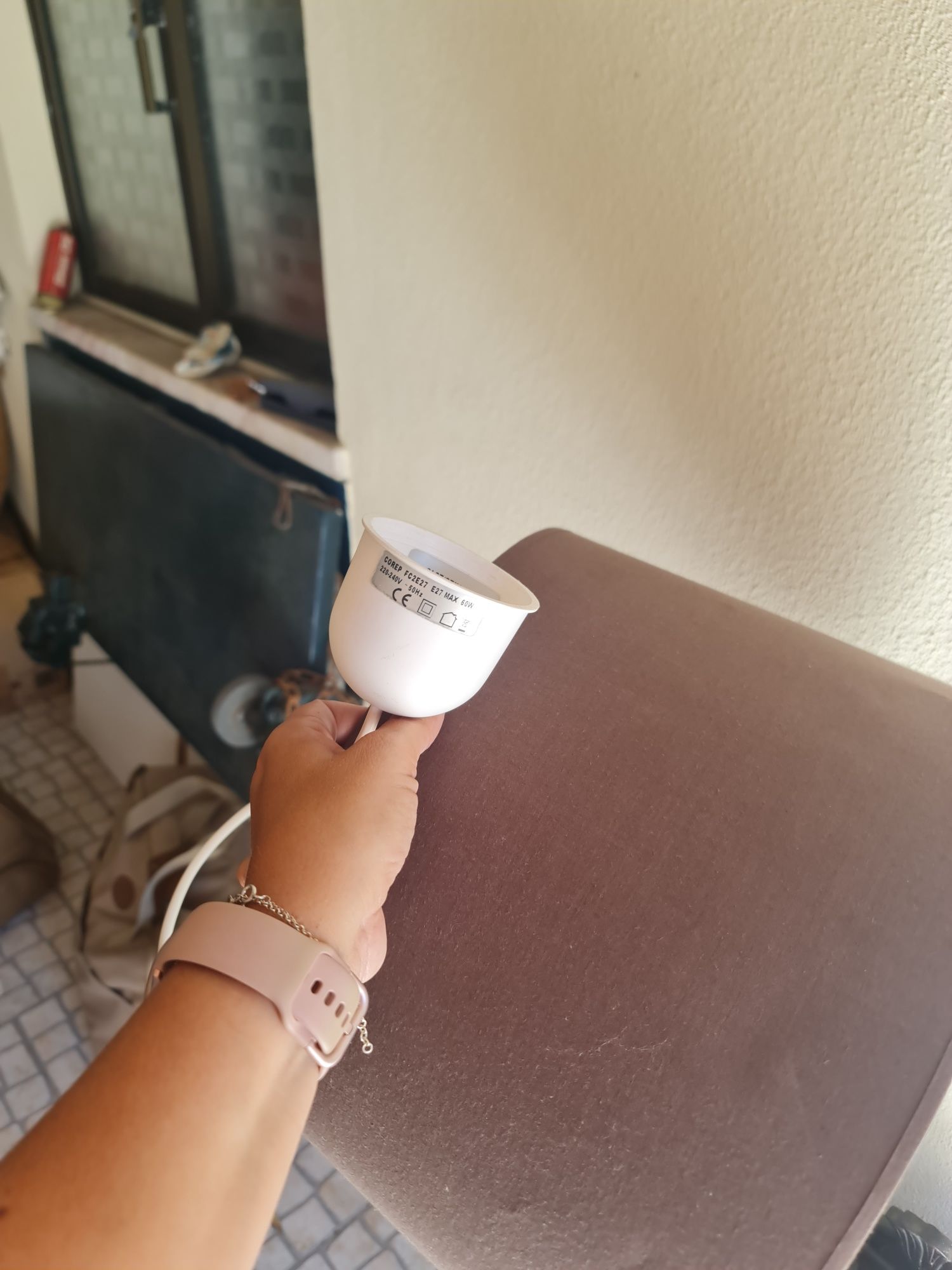 Candeiro de teto castanho
