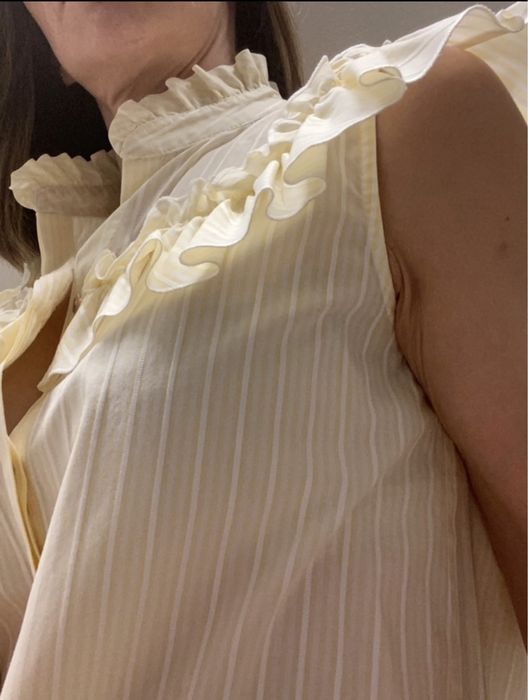 Blusa Lasso, em tecido riscado, tamanho único