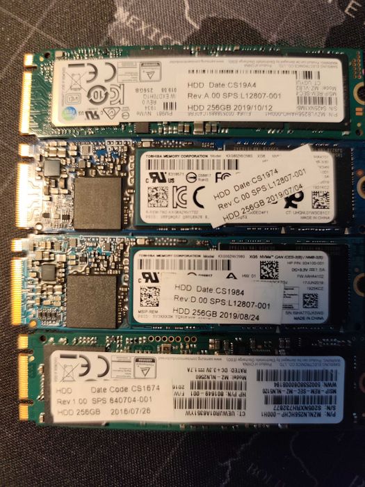 SSD NVME M2 256GB - Várias unidades