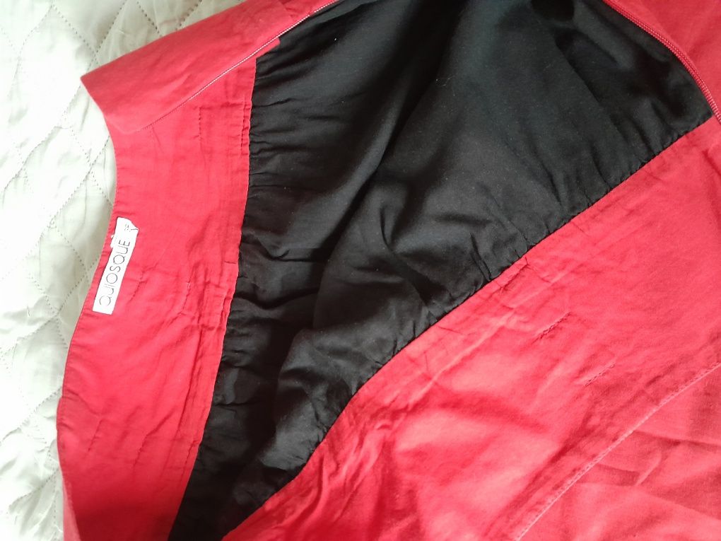 Czerwona spódnica 36, spódnica gruba, bawełniana