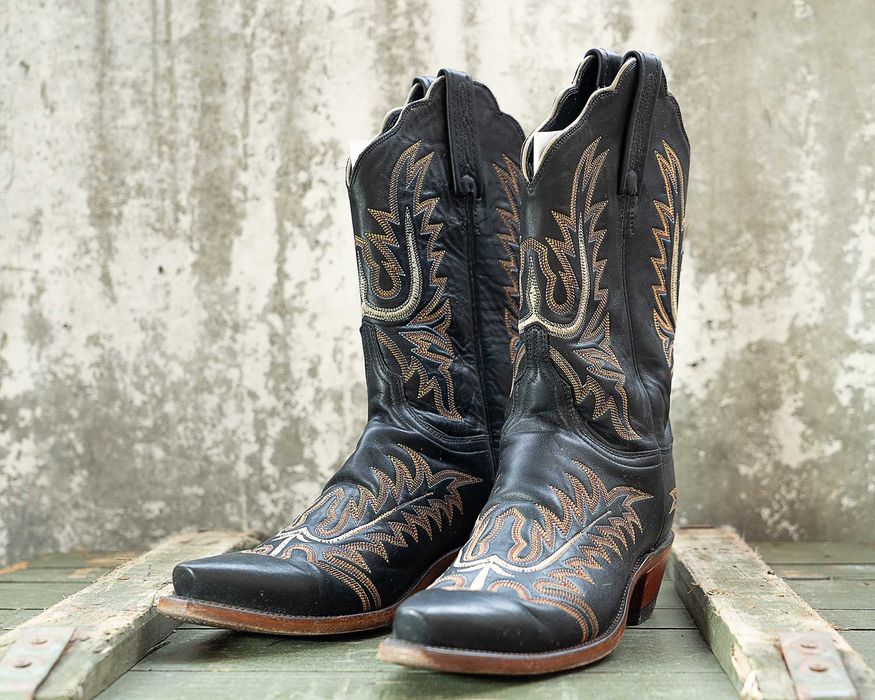 Lucchese ковбойські жіночі чоботи 9 1\2 розмір. Шкіра. Ручна робота.