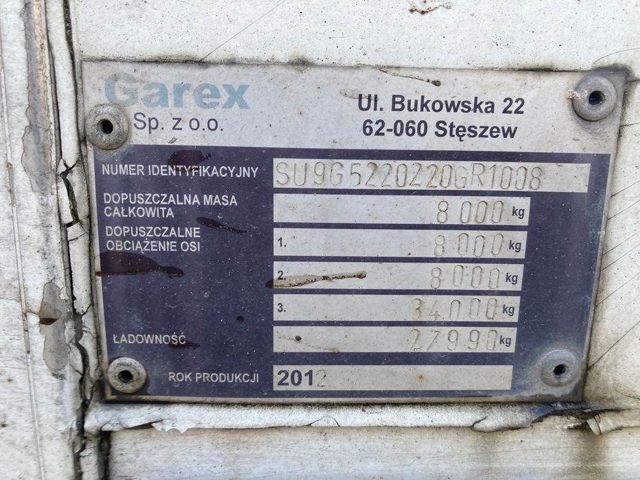 Schmitz Cargobull G1  Naczepa Garex izoterma