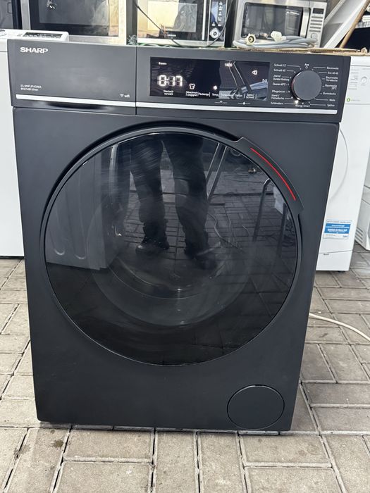 Pralka SHARP ES-NFL814AWNA8kg 1400 obr nowa powystawowa czarny matt
