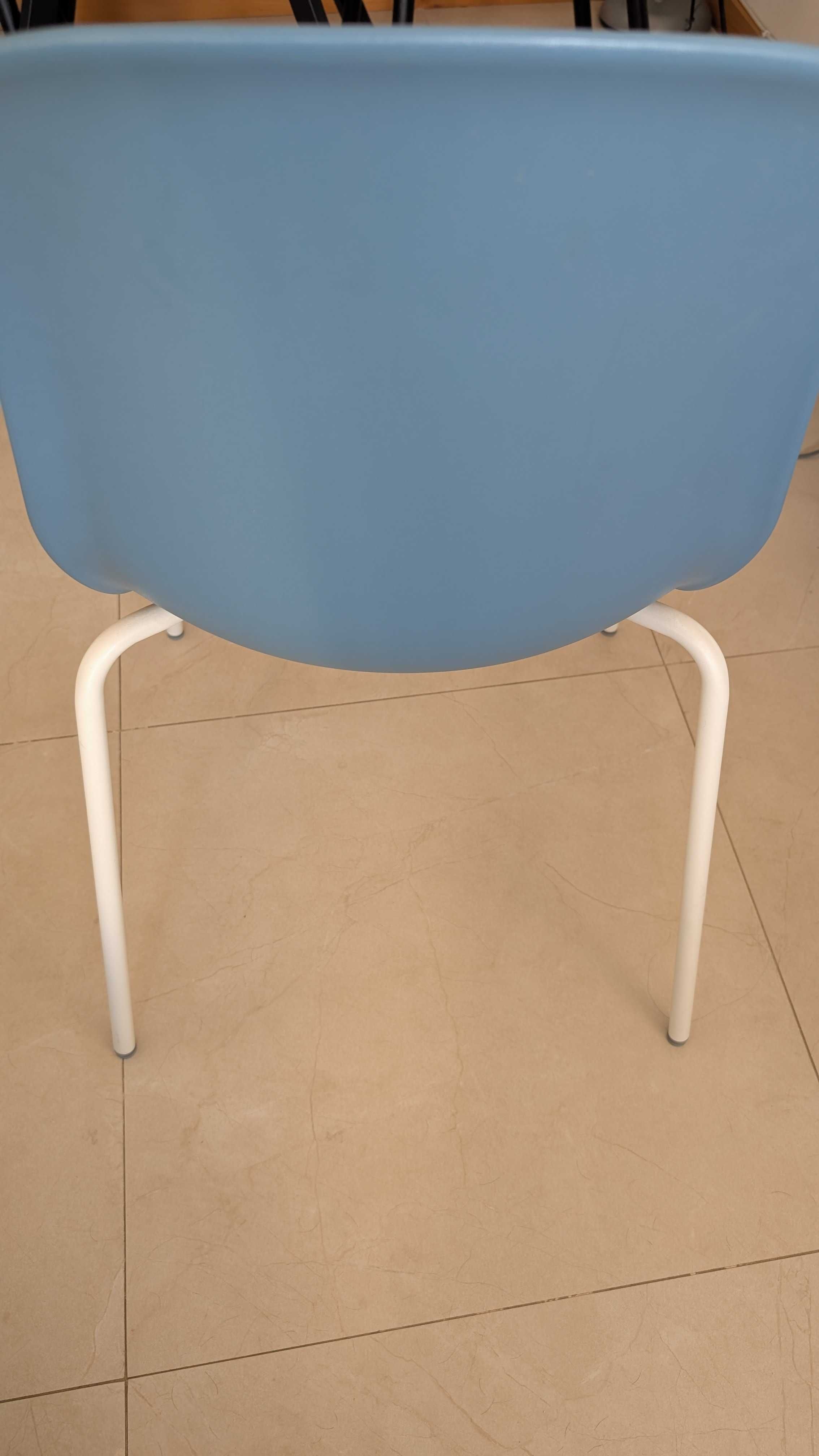 Conjunto 4 cadeiras azul/branco IKEA LIDÅS